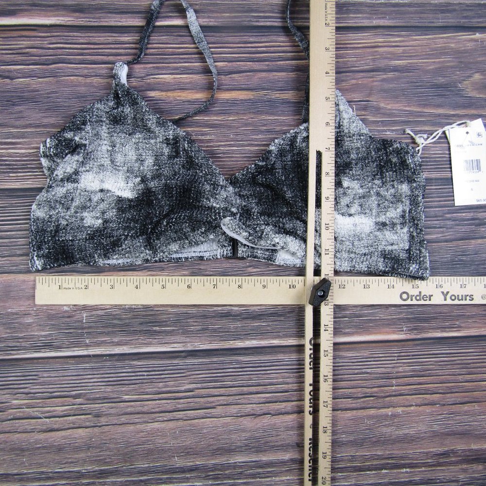 Good American NEW 3XL Size 6 Gray Tie Dye Always Fits Twist Bikini Top Swim - Picture 3 of 7